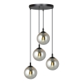 Candeeiro suspenso COSMO 4xE14/10W/230V diâmetro 40 cm preto/cinzento