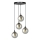 Candeeiro suspenso COSMO 4xE14/10W/230V diâmetro 40 cm preto/cinzento