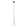 Candeeiro suspenso DAISY 1xG9/12W/230V diâmetro 14 cm cromado brilhante/preto/transparente