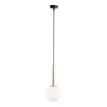 Candeeiro suspenso DAISY 1xG9/12W/230V diâmetro 14 cm dourado/preto/branco