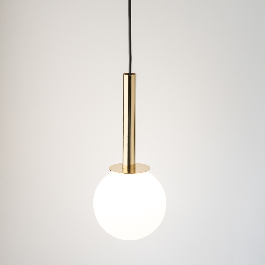 Candeeiro suspenso DAISY 1xG9/12W/230V diâmetro 14 cm dourado/preto/branco