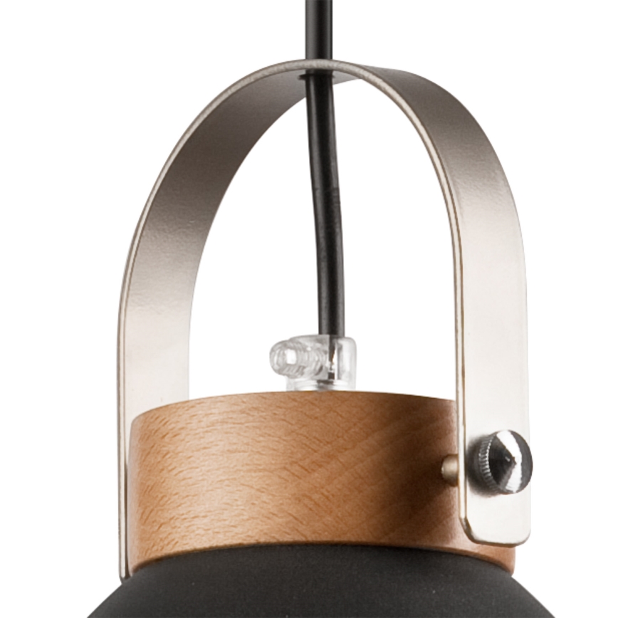 Candeeiro de teto suspenso DANIELLE 2xE27/60W/230V faia