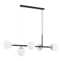 Candeeiro suspenso DANSA 5xE14/10W/230V preto/dourado