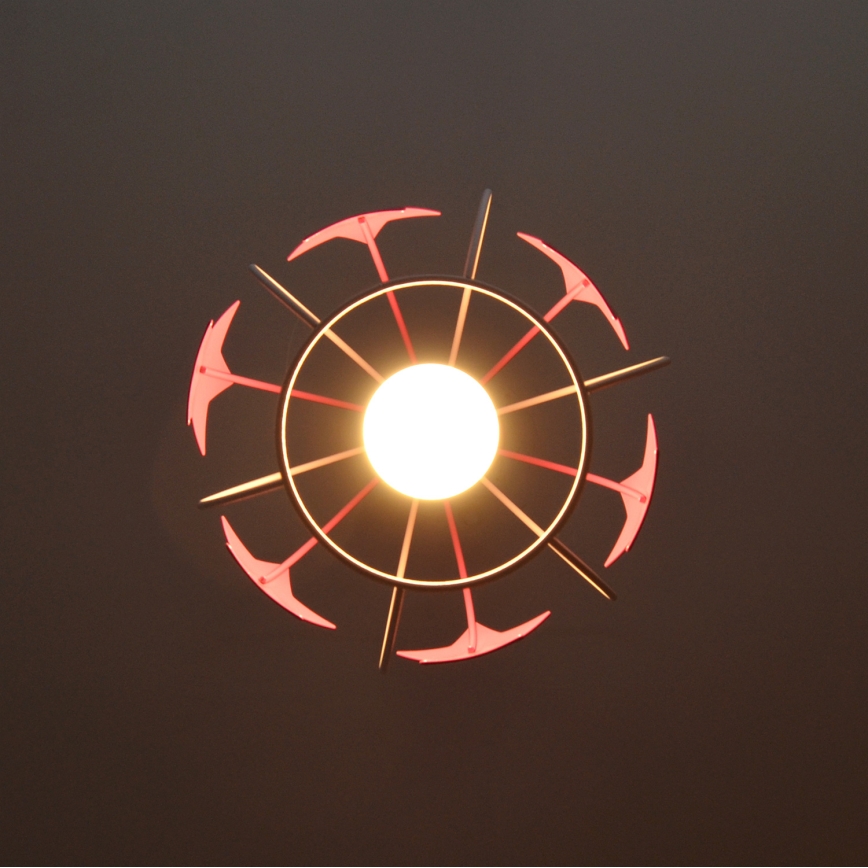 Candeeiro suspenso de criança STARS 1xE27/15W/230V rosa/branco