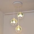 Candeeiro suspenso de criança STARS 3xE27/15W/230V verde/branco