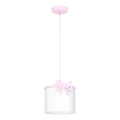 Candeeiro suspenso de criança SWEET 1xE27/15W/230V branco/rosa/arco