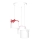 Candeeiro suspenso de criança SWEET 3xE27/15W/230V branco/rosa/vermelho/arco