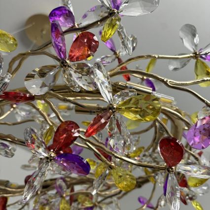 Candeeiro  suspenso de cristal 16xG9/40W/230V colorido