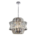 Candeeiro suspenso de cristal CROWN 12xE14/40W/230V cromado brilhante