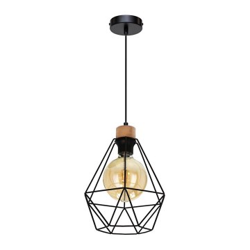 Candeeiro suspenso DIAMENT 1xE27/60W/230V carvalho