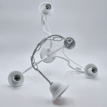 Candeeiro suspenso DONATO 3xE14/40W/230V branco