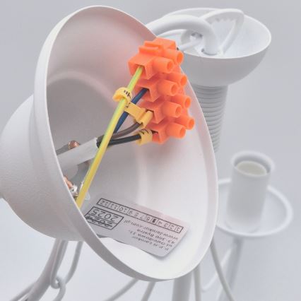 Candeeiro suspenso DONATO 3xE14/40W/230V branco