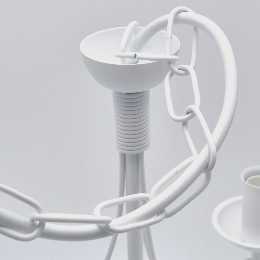 Candeeiro suspenso DONATO 6xE14/40W/230V branco