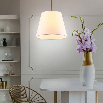 Candeeiro suspenso ELENA 1xE27/20W/230V branco