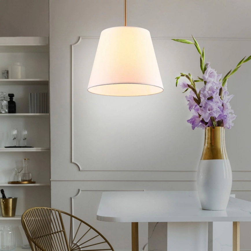 Candeeiro suspenso ELENA 1xE27/20W/230V branco