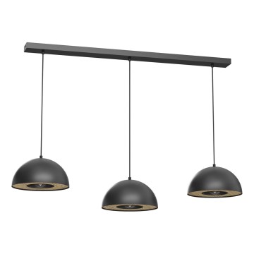 Candeeiro suspenso ELGUND 3xE27/15W/230V preto