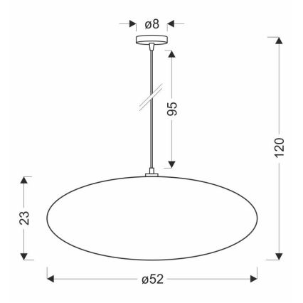 Candeeiro suspenso em cabo CAFEE 1xE27/40W/230V Ø 52 cm castanho