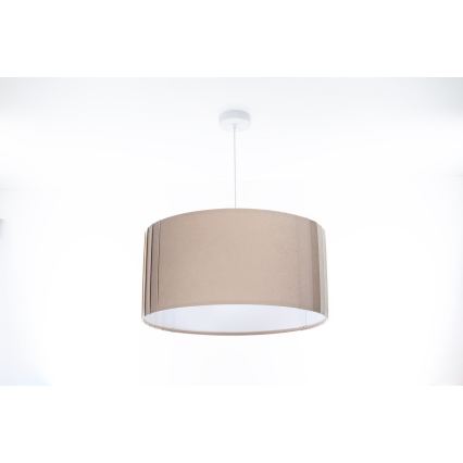 Candeeiro suspenso em cabo STRIPES 1xE27/60W/230V Ø 40 cm bege
