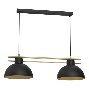 Candeeiro suspenso ESTATE 2xE27/15W/230V preto