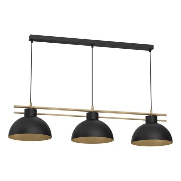 Candeeiro suspenso ESTATE 3xE27/15W/230V preto