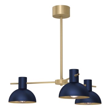 Candeeiro suspenso ESTATE MINI 3xE27/15W/230V azul