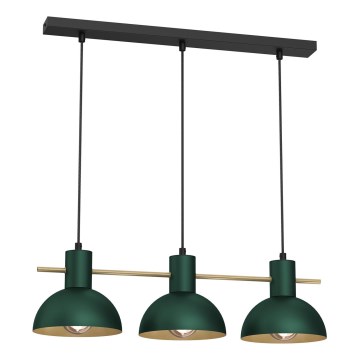 Candeeiro suspenso ESTATE MINI 3xE27/15W/230V verde
