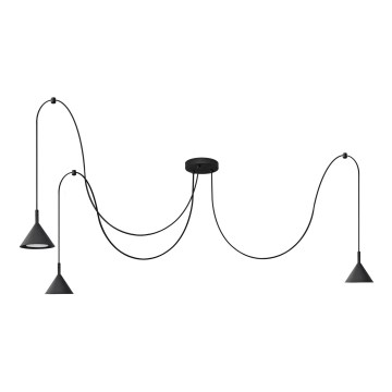 Candeeiro suspenso ETNA 3xGX53/10W/230V aranha preto