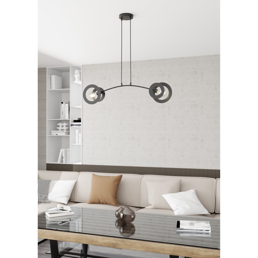 Candeeiro suspenso EUFORIA 2xE27/15W/230V preto