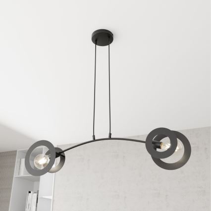 Candeeiro suspenso EUFORIA 2xE27/15W/230V preto