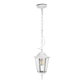 Candeeiro suspenso exterior 1xE27/60W/230V IP44 branco