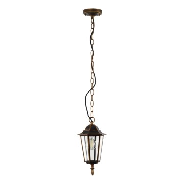 Candeeiro suspenso exterior ARRAIA 1xE27/15W/230V IP44 bronze pátina