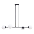 Candeeiro suspenso FIRA 4xE27/60W/230V preto