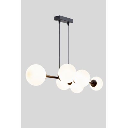 Candeeiro suspenso FIRA 5xE27/60W/230V preto