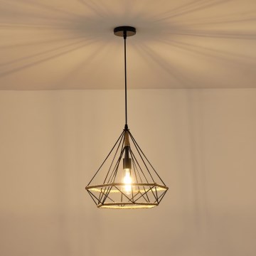 Candeeiro suspenso FLARE 1xE27/15W/230V diâmetro 38 cm bege