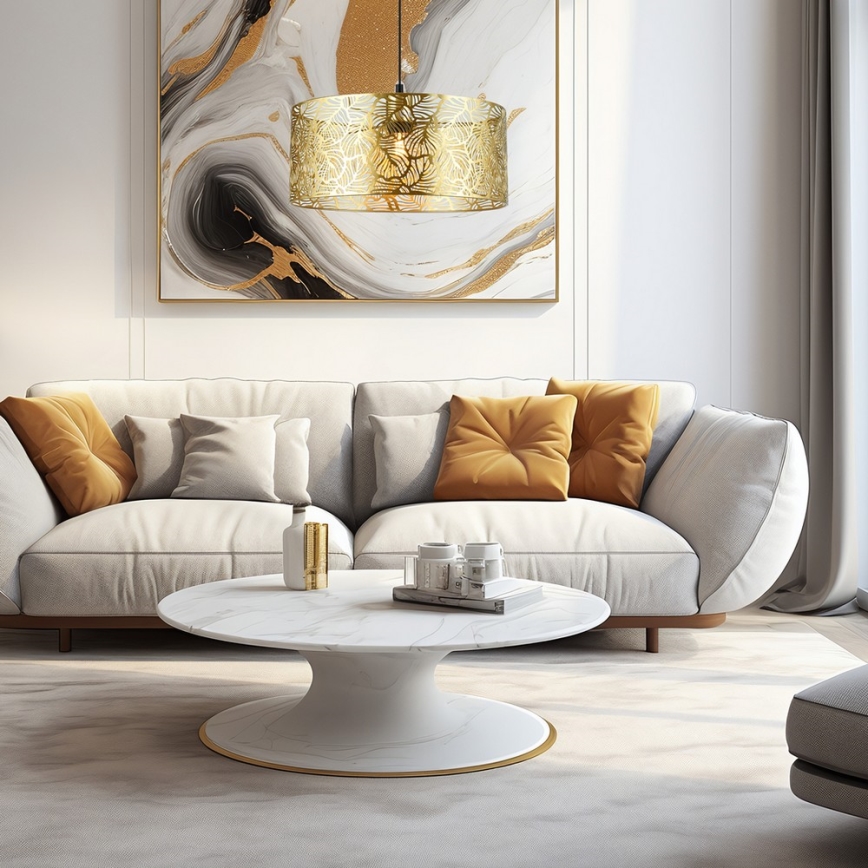 Candeeiro suspenso FLORESCER 1xE27/15W/230V dourado