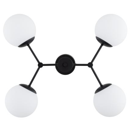 Candeeiro suspenso FOTON 4xE14/10W/230V preto