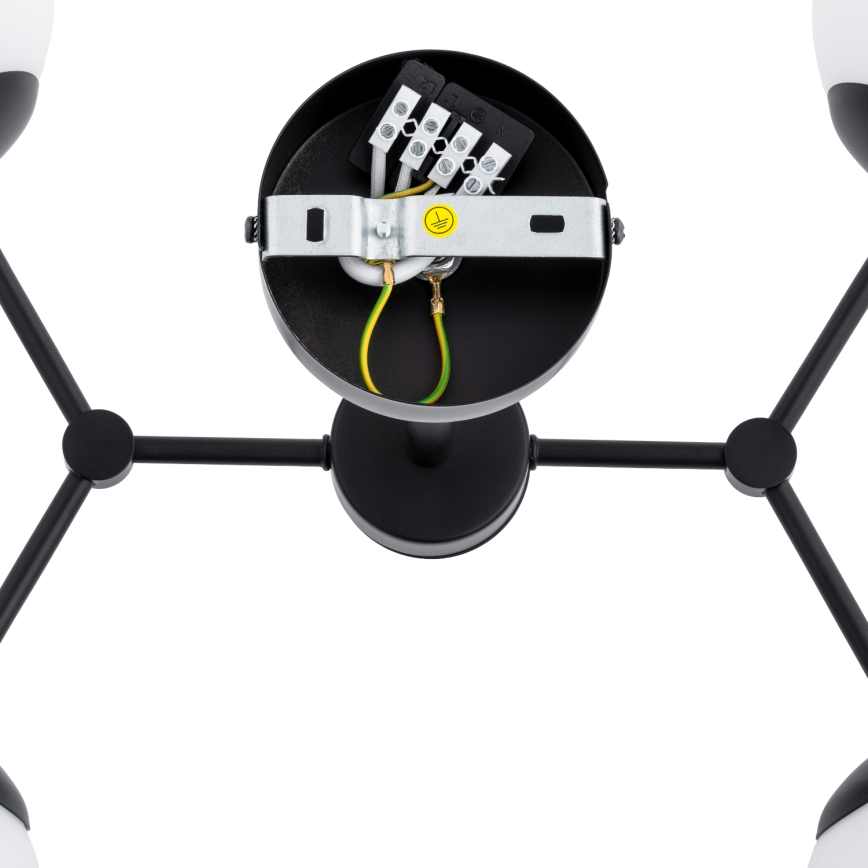 Candeeiro suspenso FOTON 4xE14/10W/230V preto