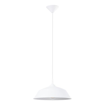 Candeeiro suspenso FRIKA 1xE27/15W/230V diâmetro 34 cm branco