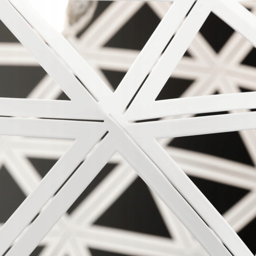 Candeeiro suspenso FROZEN 1xE27/60W/230V diâmetro 50 cm branco