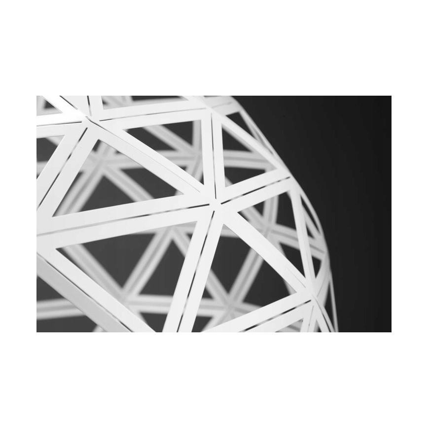 Candeeiro suspenso FROZEN 1xE27/60W/230V diâmetro 50 cm branco