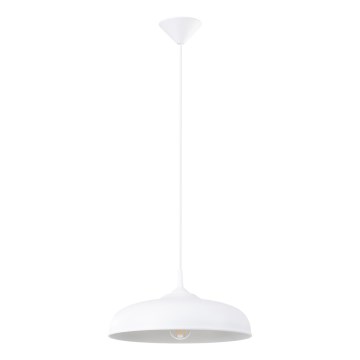 Candeeiro suspenso GINA 1xE27/15W/230V diâmetro 38 cm branco