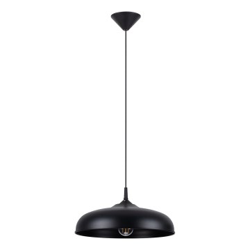 Candeeiro suspenso GINA 1xE27/15W/230V diâmetro 38 cm preto
