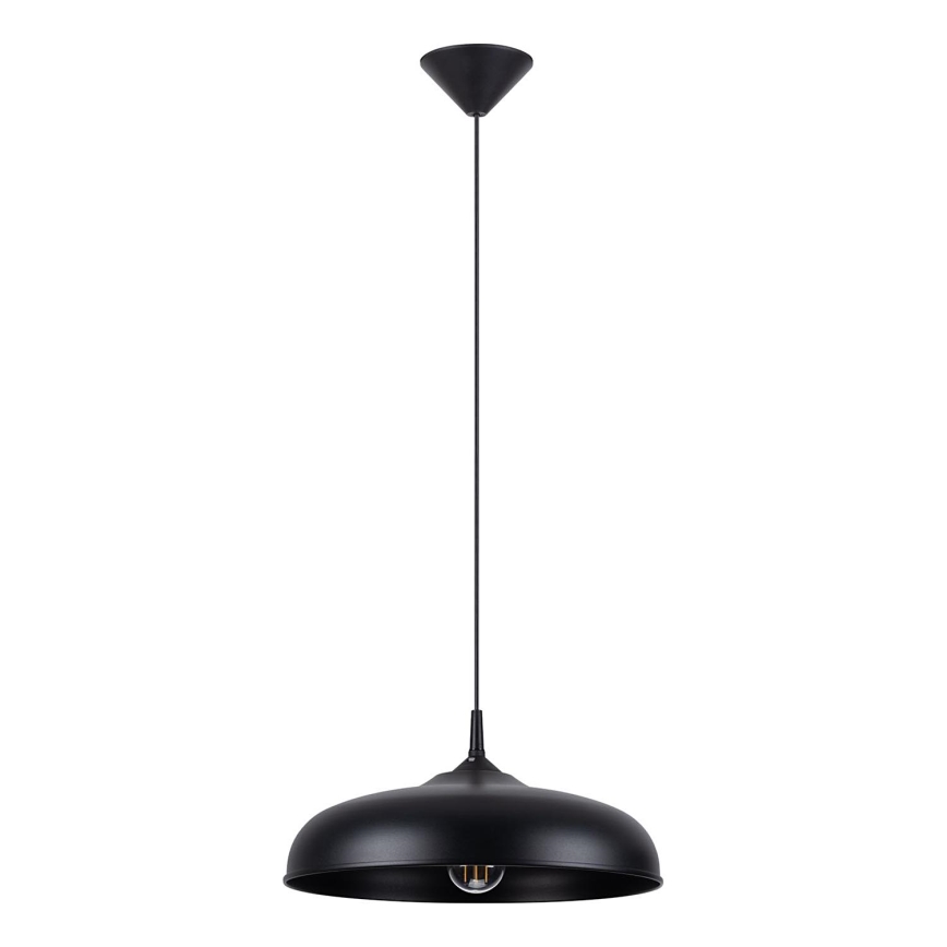 Candeeiro suspenso GINA 1xE27/15W/230V diâmetro 38 cm preto