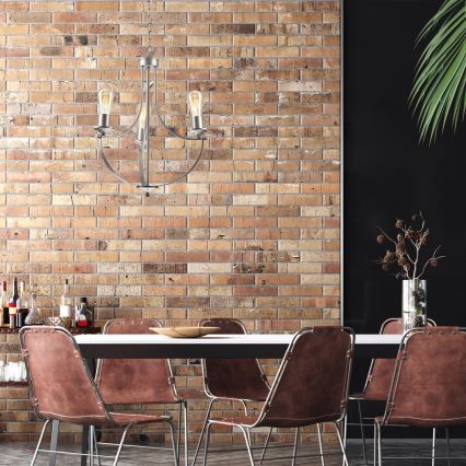 Candeeiro suspenso GINA 3xE27/60W/230V cromado mate