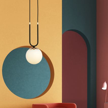 Candeeiro suspenso GLAM 1xE14/10W/230V preto