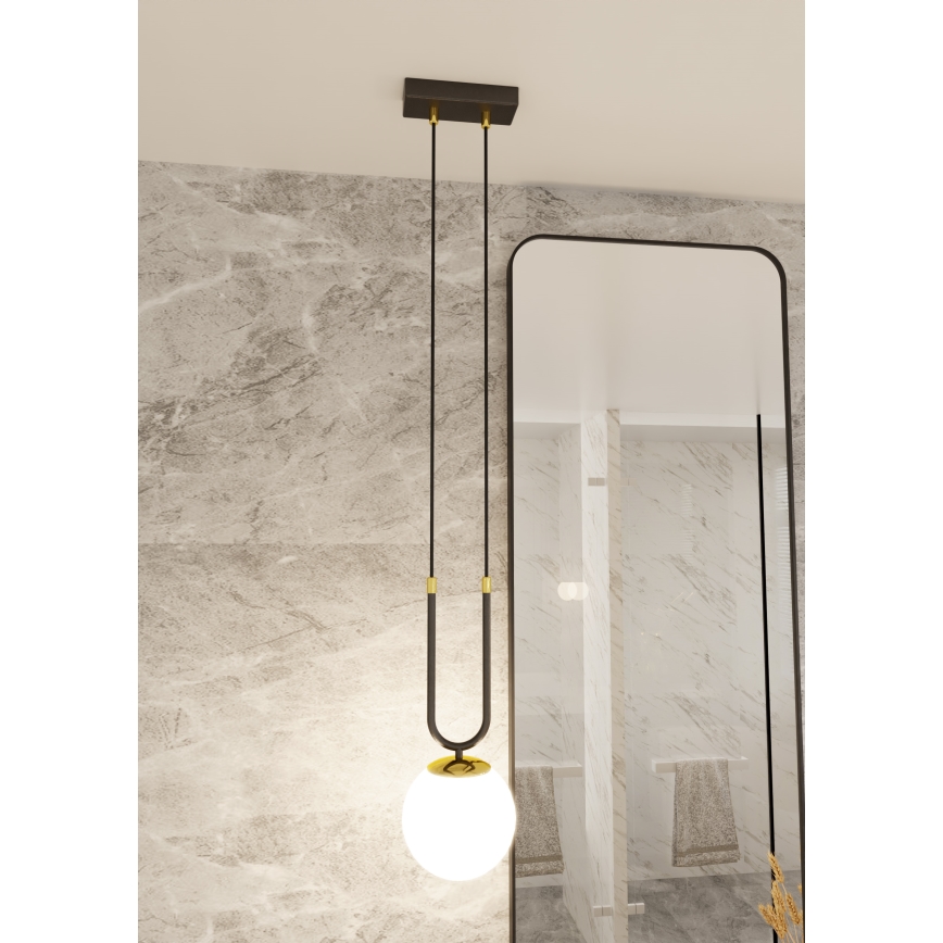 Candeeiro suspenso GLAM 1xE14/10W/230V preto