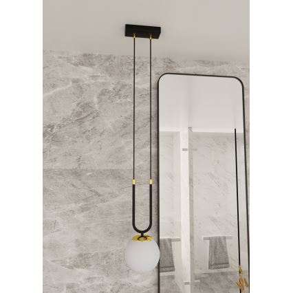 Candeeiro suspenso GLAM 1xE14/10W/230V preto