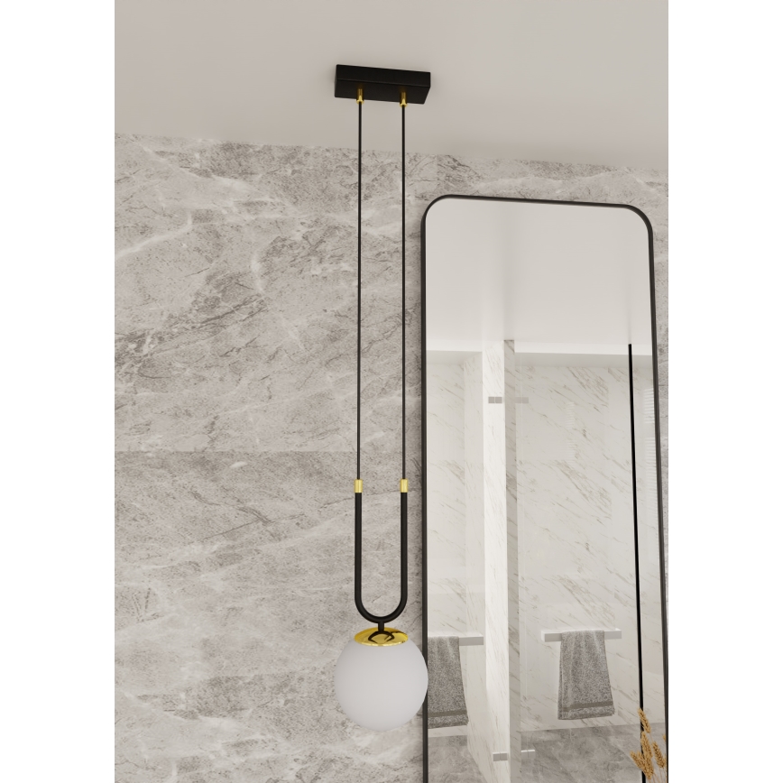 Candeeiro suspenso GLAM 1xE14/10W/230V preto