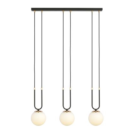 Candeeiro suspenso GLAM 3xE14/10W/230V preto