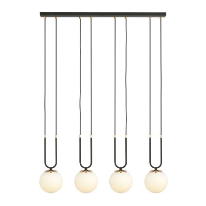 Candeeiro suspenso GLAM 4xE14/10W/230V preto